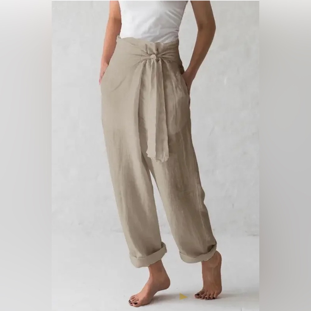 NWT loose leg tie waist pants size 2XL